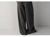 Façade Pattern High Waist Wide-Leg Casual Suit Pants for Women - Slimming, Floor-Length, Spring & Autumn Style