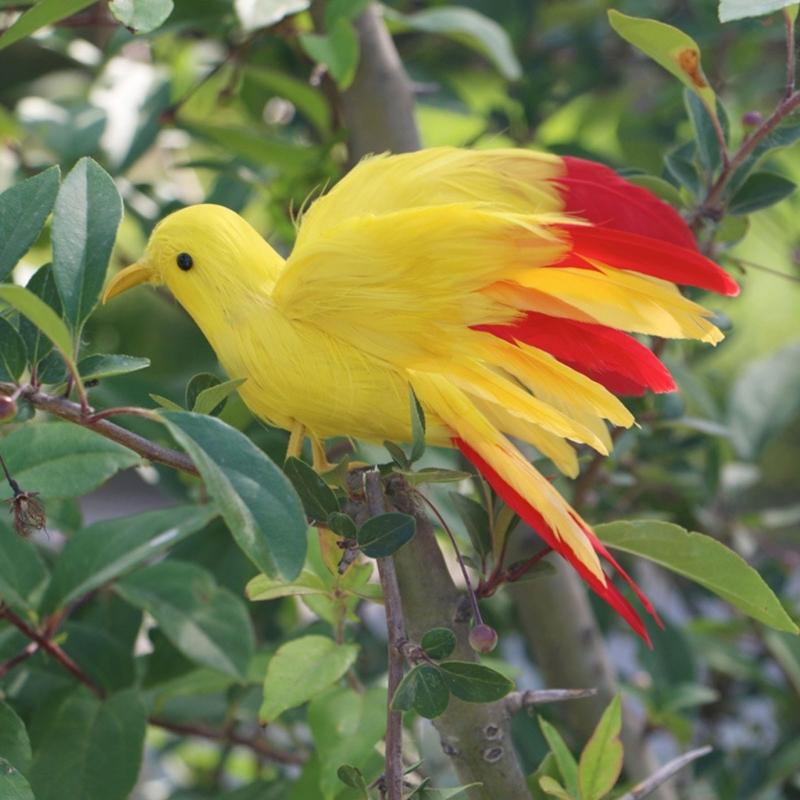 Artificial Feathered Birds for Home Yard and Lawn Decoration Bird Figurine Perfect for Theme Parties and Event