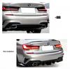 Racing Style Rear Diffuser with Lights for BMW 3 Series G20/G28 (2019-2022)