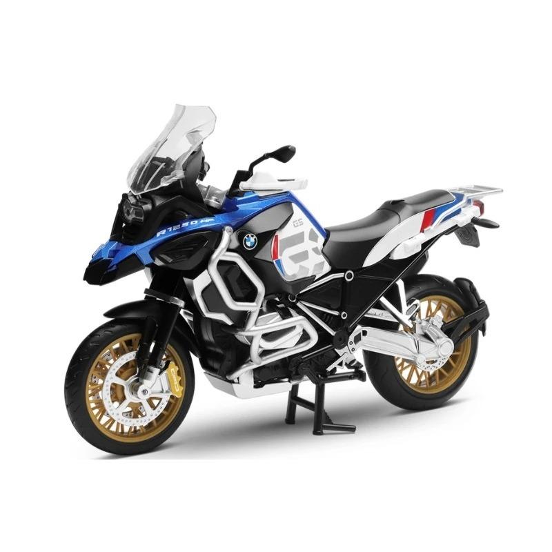 1/12 BMW R1250 GS Toy Motorcycle Diecast Metal Model 1:12 Off-Road Sport Racing Sound & Light Collection Gift for Boy Children