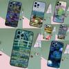 Monet Oil Painting Case For iPhone 17 Pro Max 15 14 13 12 11 16 Pro Max Plus 12 13 Mini 16e 17 Air Back Cover