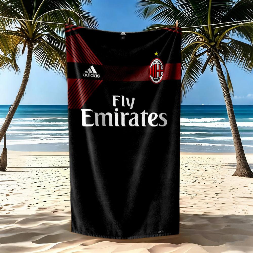 Ac Milan Strandtuch Schnelltrocknend Weiche Mikrofaser Bequem Leicht Geeignet Für Sport Reisen Schwimmen Yoga Badezimmer Strand Und Pool