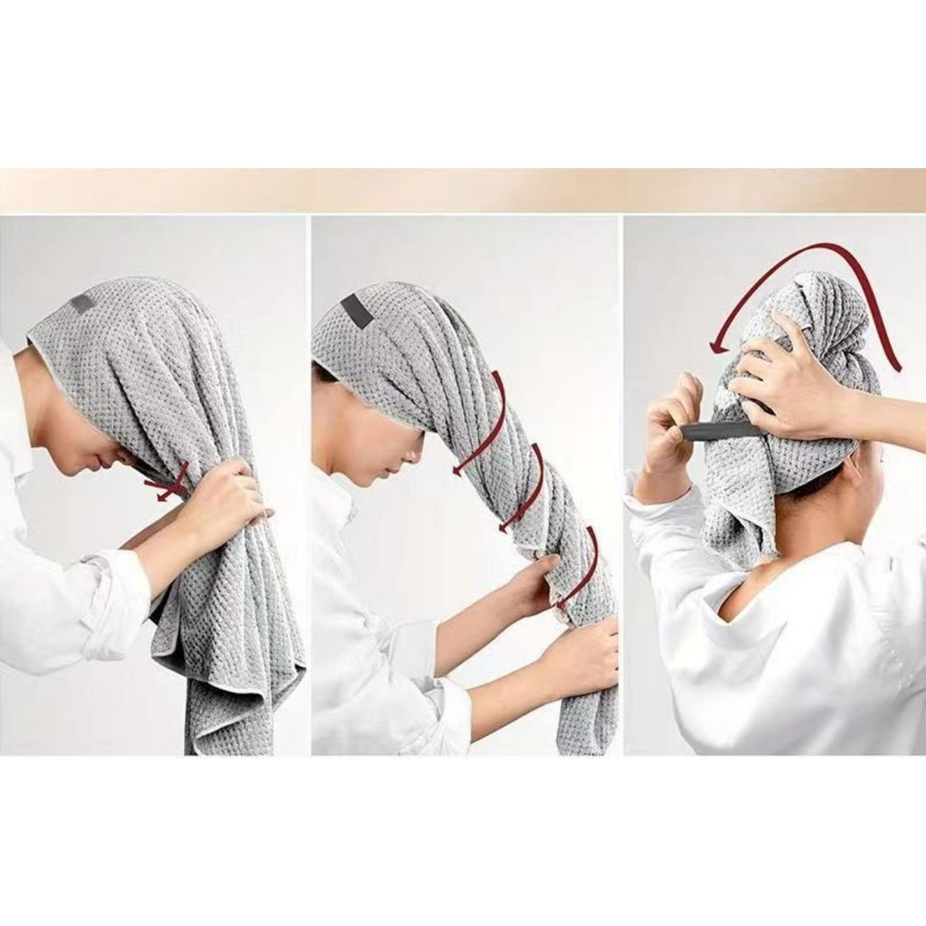 Dry Hair Cap, Super Absorbent, Quick Drying, Enlarged, Elongated, Headband Towel, Long Hair Shower Cap, Women's, Large Hair Towel