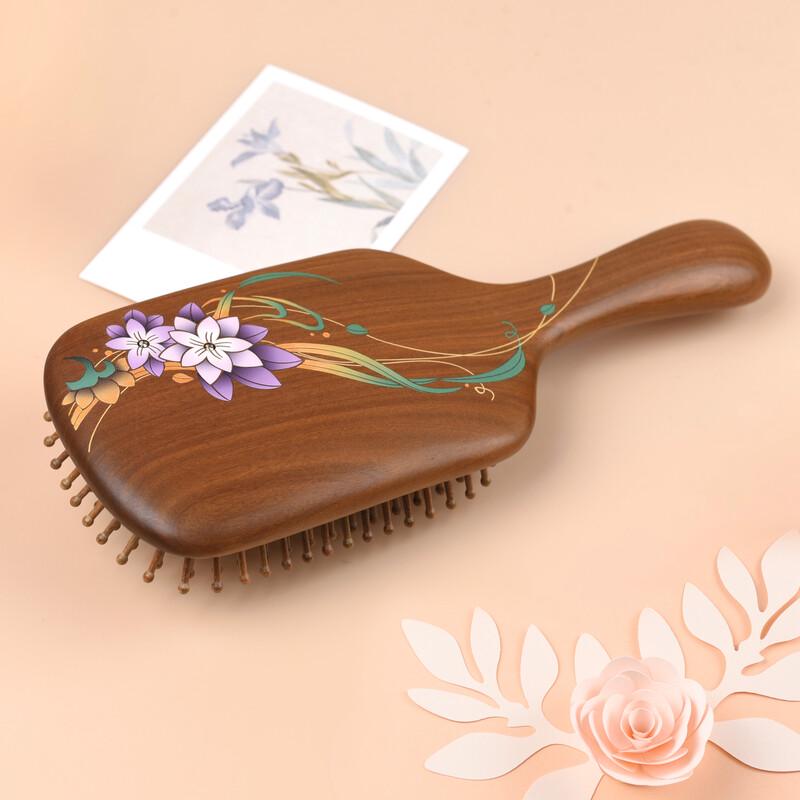 Tan Mu Jiang Feng Yin Wooden Air Cushion Massage Comb