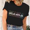 Hot Sales Mother's Day Gift T-shirts for Women Retro "MAMA" Graphic Print Graphic T Shirts Funny Gift for Mama Short Sleeve Tee