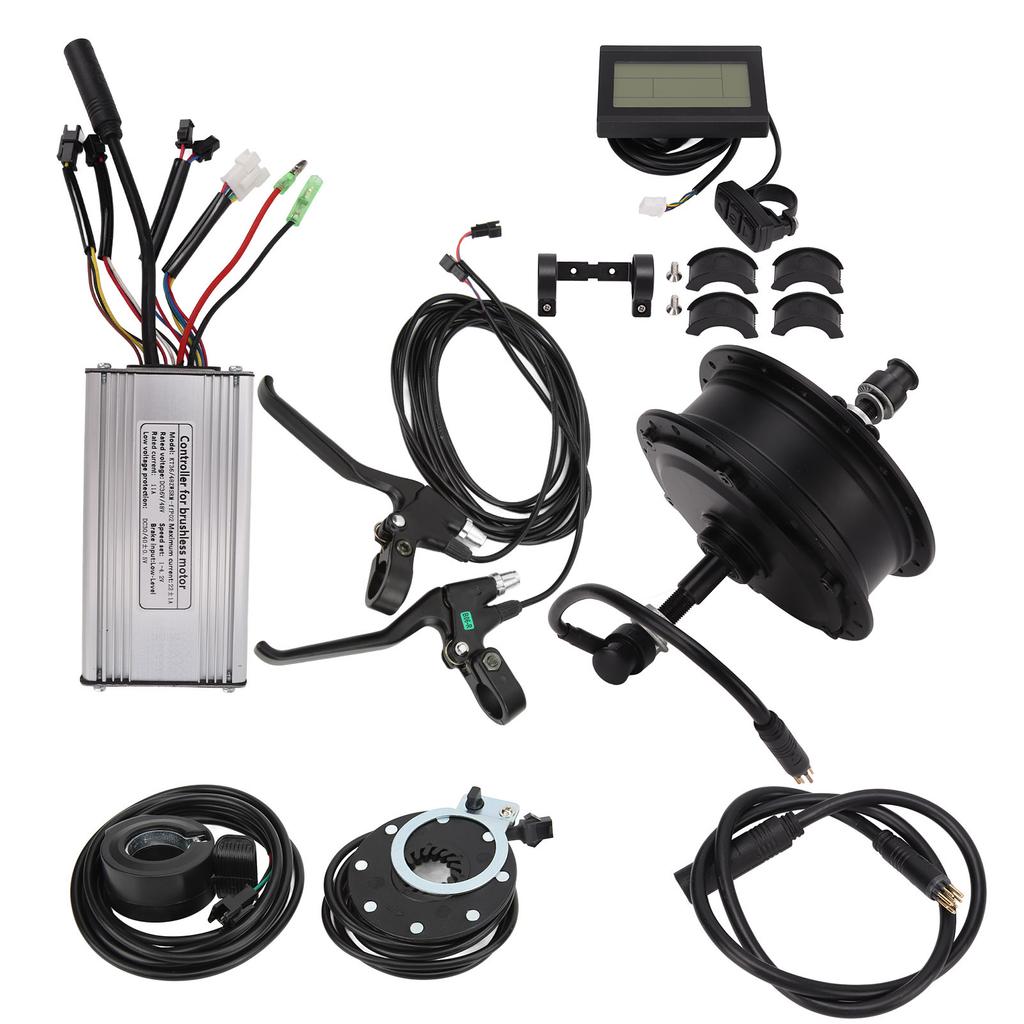 Kit di Conversione Ruota Posteriore per Bicicletta Elettrica Motore Posteriore 48V 500W Display LCD3 Kit Sensore di Assistenza alla Pedalata
