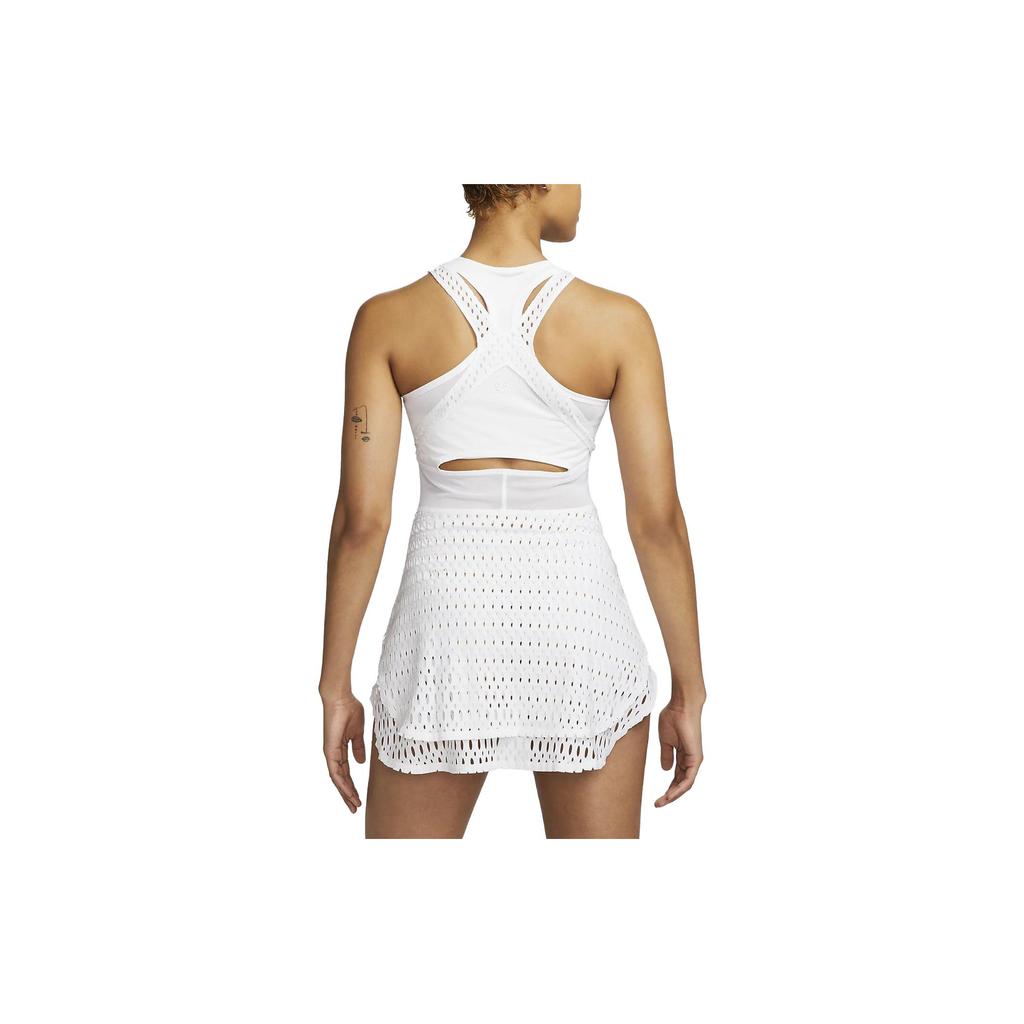 New Nike Court Dri-Fit Slam Women's Sleeveless Tennis Dress White DV3040-100