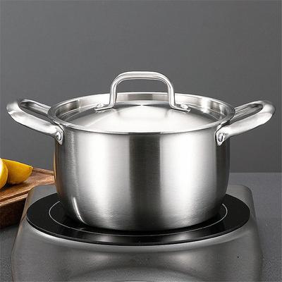 316 Stainless Steel Soup Pot Extra Thick Food Grade Soup Pot Thickened Double Ear Pot Electromagnetic Furnace Gas Special Pots