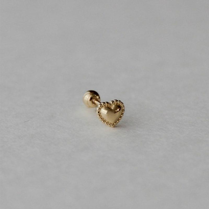 Youngglow 14k Plumpy Heart Piercing
