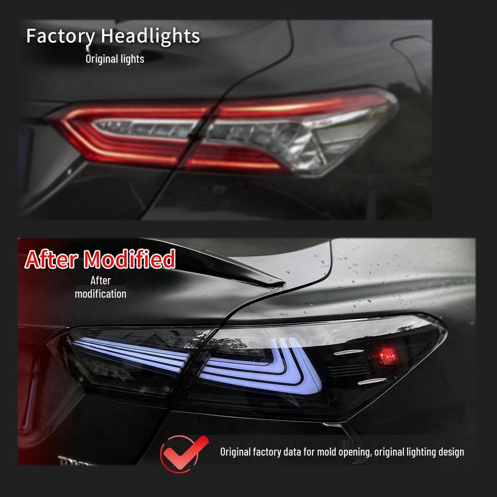 RGB LED Taillight Assembly for 18-23 Camry: Includes Daytime Running, Brake, and Turn Signal Lights