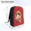 Luffy Chibi Red Anime Backpack Ones Pieces Travel Backpacks Student Unisex Designer Big School Bags Kawaii Rucksack