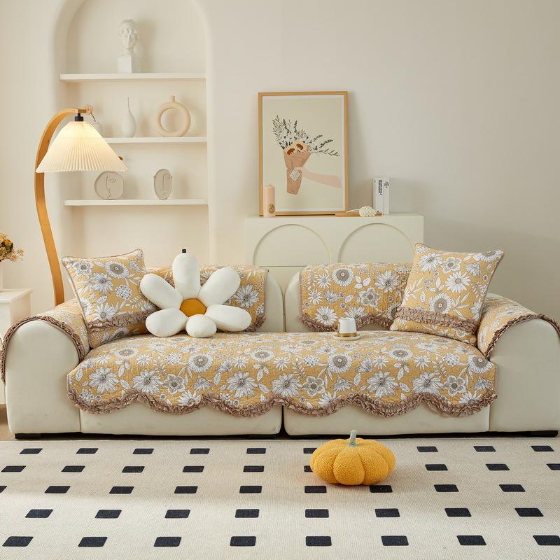 Cotton Sofa Cushion, Universal Fabric for All Seasons, Non-slip Sofa Cushion, Simple Modern Pure Cotton Sofa Cover, Cover Cloth
