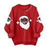 Ladies' Casual And Fashionable Round Neck Top With Christmas Print Hooded T-shirt Long Sleeved Sweatshirt