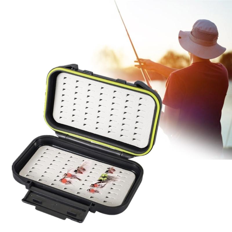 Waterproofs Plastic Fishing Tackle Box Double Sides Fishing Lure Fly Baits Box Fly Fishing Storage Case Easy To Carry