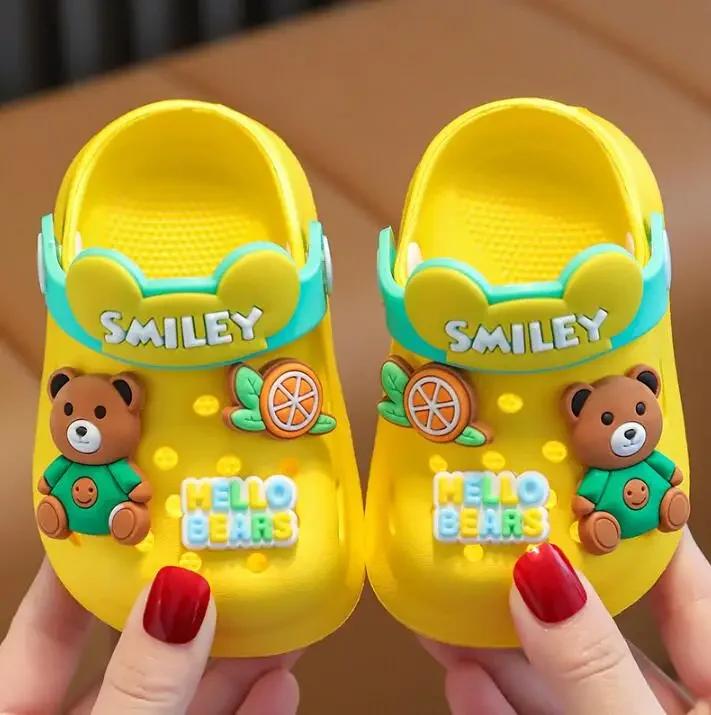 

Summer Baby Girl Sandals Cute Cartoon Slippers Newborn Infant Indoor Bath Anti-slip Shoes Baby Boy Beach Sandals 27