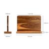 BILL. F Natural Acacia Magnetic Knife Block Kitchen Knife Holder Rack. A Knife Storage Organizer with Strong Magnets, Suitable for Displaying and Stor