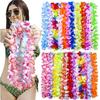 10Pcs Torpil Hawaiian Artificial Flower Necklace Aloha Luau Hawaii Theme Party Garland Summer Beach Wedding Birthday Party Decor