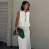 White Bandage Ribbed Sexy Tank Top Shirts Women Hollow Out Lace Up Sleeveless Slim Tops Hottie Summer Deep V Neck Street Sexy Beach Bandage Y2k Vest