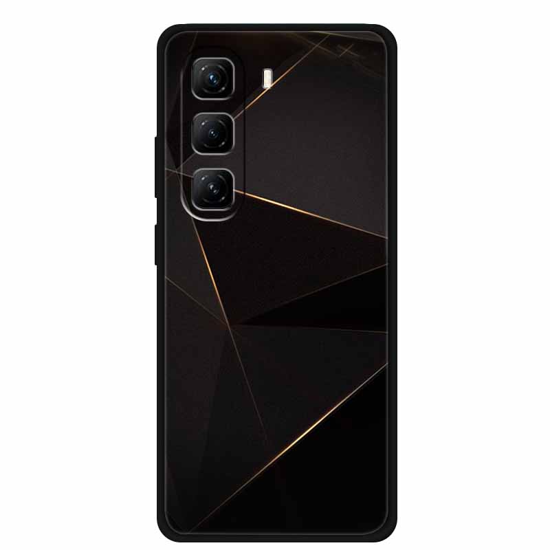 

Для Infinix Для Infinix Hot 60 Pro Мінімалістичний Технологічний Стиль Чорний М який Силіконовий Чохол-Бампер Захисний Ударостійкий Fundas For Hot 60 Pro