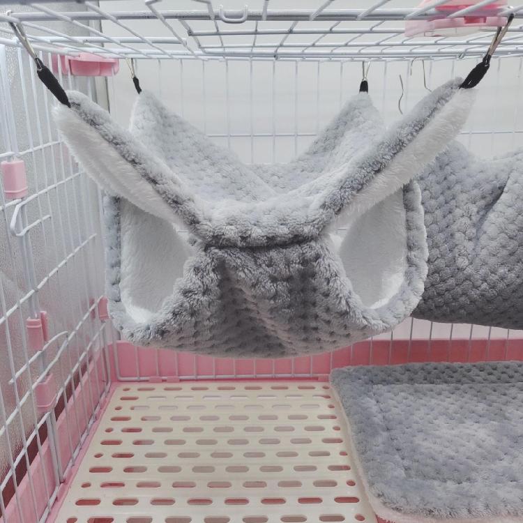 Hamster Hammock Cave Shed Small Pet Warm Hut Cage Tunnel for Guinea Pigs