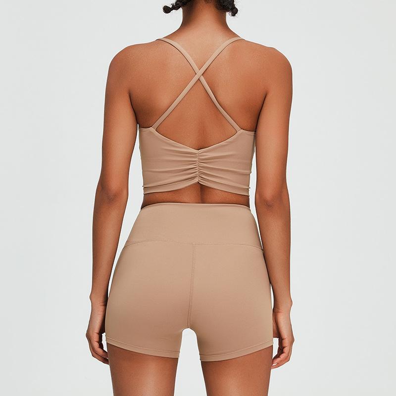 

Новый модный спортивный комплект Спортивный комплект с перекрестной спинкой Контрастный комплект для йоги и фитнеса XL