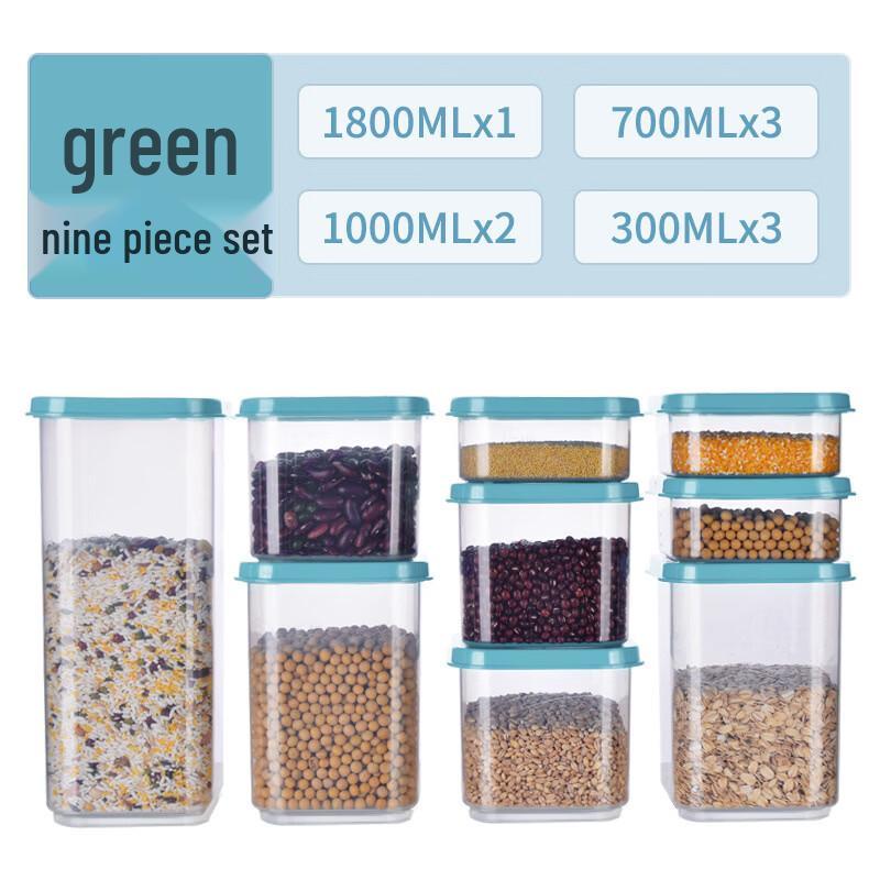 Yicang 9-Piece Green Sealed Food Storage Container Set