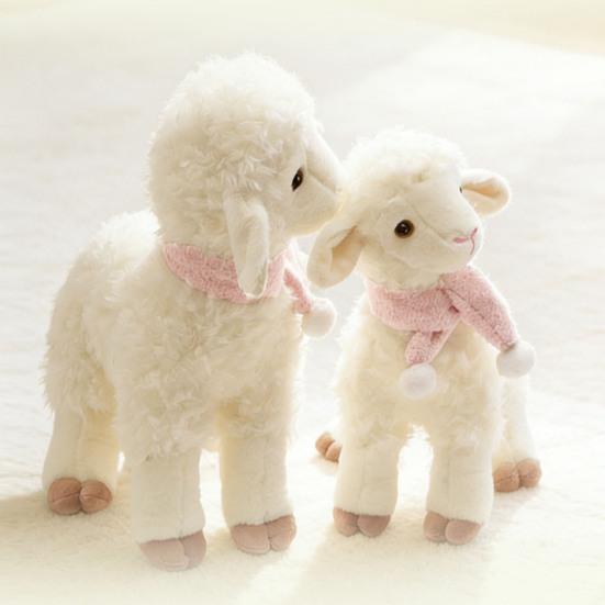 Plush Sheep Toy Small Stuffed Animal Sheep Doll Cute Soft White Little Lamb Toy for Kids Boys Girls Birthday Home Decor