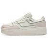 New Life Collection Durable Breathable Low Top Skateboard Shoes Women's White Green 122428015-1
