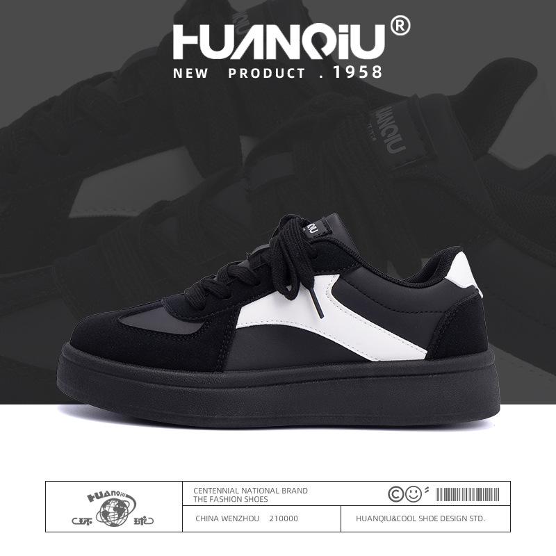 

Глобальные черные повседневные кроссовки для женщин ZHQ68196 весенний сезон уличный стиль толстая подошва усиливающая рост универсальные спортивные белые туфли 40 чёрный