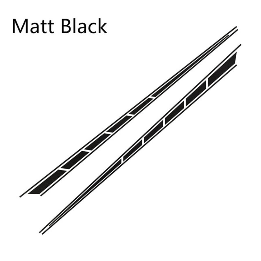 2x Car Body Sticker Streamline Style Side Strip Wrap Vinyl Film Decal Matt Black