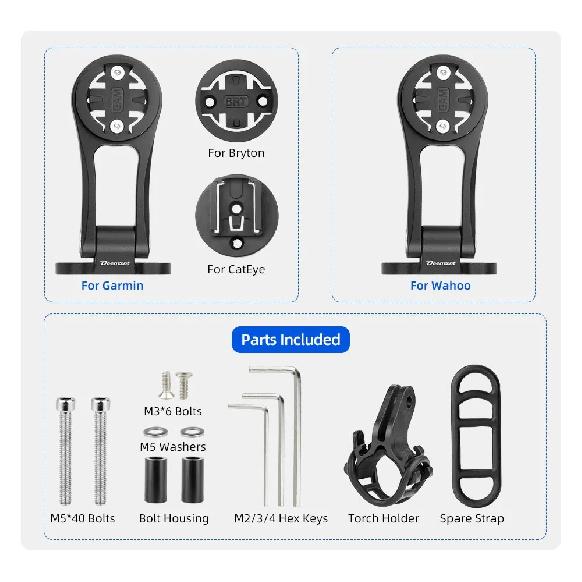 Bicycle Stem Front Ends Computer Stand Fits Garmin/Bryton/CATEYE/IGPS/Geoid Road Bike Headlight Bracket for Gopro Sports Camera