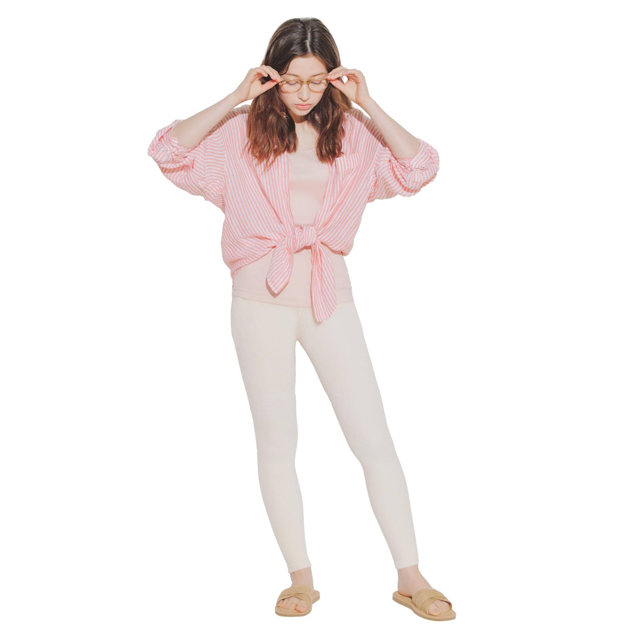 

Компрессионная пижама Belmise Healing Fit для лета, охлаждающая пижама для восстановления ног, дышащая, бледно-розовая, женская, леггинсы, материал, леггинсы, домашняя одежда, уход,