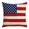 Independence Day Pillow Five-Pointed Star Print Car Cushion Bedside Cushion Linen Pillow Case