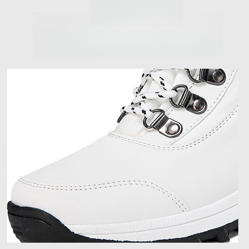 Zimní Nové Dámské Kozačky Boty se silnou podrážkou Teplé Sněhule s vysokým střihem Outdoor Bílý plyš Pohodlné Vodotěsné Kožešinové vycházkové boty