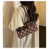 Xeie Thuk Tote Bag Women Velvet Polka Dot Underarm Handheld Daily Commute