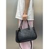 Cross-border New Cowhide Woven Basket Bag Retro Premium Portable Vegetable Basket Bag Large Capacity Shoulder Messenger Women's Bag