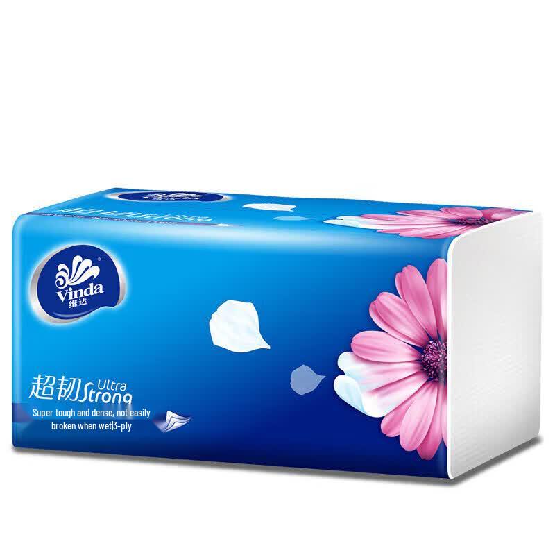 Vinda 3-Ply Ultra-Strong Soft Facial Tissues