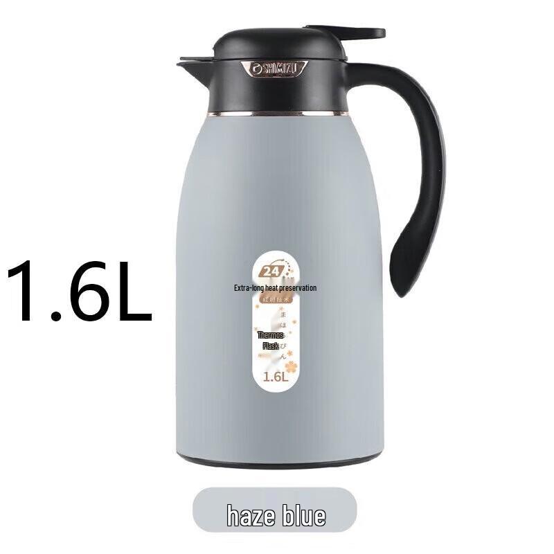 Термос-бутылка Qingshui с изоляцией и стеклянной колбой 1,6 л