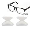20 Pairs Soft Silicone Anti Slip Nose Pads Glasses Sunglasses Accessories White