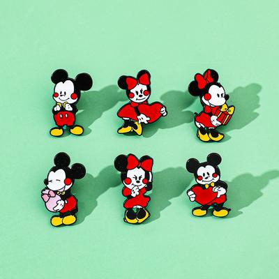 Mickey Minnie Metal Badge Mickey Mouse Alloy Oil Drop Brooch Pin Clothes Decoration