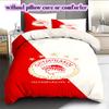 Olympiacos F.C Pattern Bedding Quilt Set Quilt Cover Pillowcase Home Decoration Birthday Gift (1 * duvet cover + 2 * pillowcase, without core)