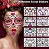 Fake Tatto Halloween Horror Tattoo Stickers Waterproof Big Mouth Face Sticker   Festival Carnival