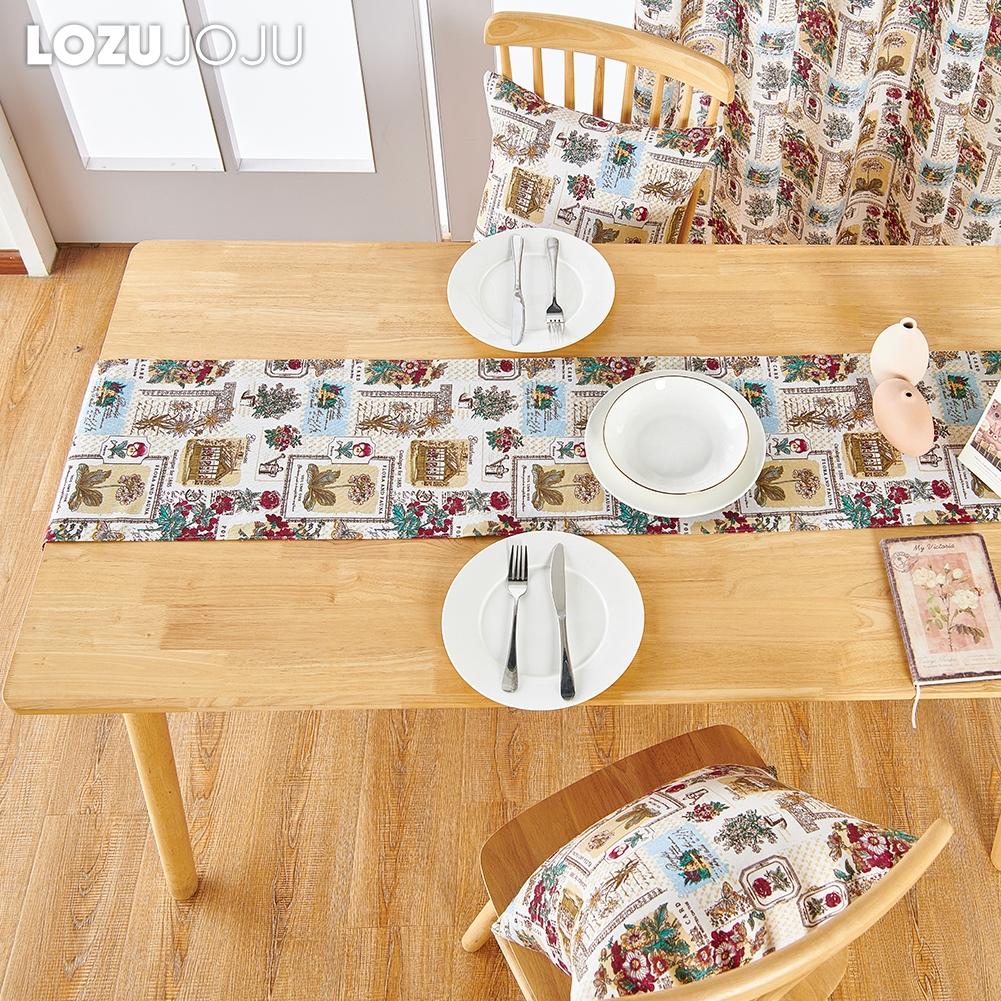 1PC LOZUJOJU Fashionable Retro Printed Table Flag Tassel Table Runner for Dinner Table Decor Kitchen for Home Table Home Decor