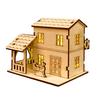 Wooden LED Lighted House Ornament Handcrafted Glowing Christmas House Decoration Xmas Holiday Party Desktop Decor