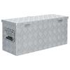 Vidaxl Aluminiowa Skrzynia, 76,5 X 26,5 X 33 Cm, Srebrna