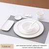 ZISIZ Gold Rim Bone China 8-Piece Dinnerware Set