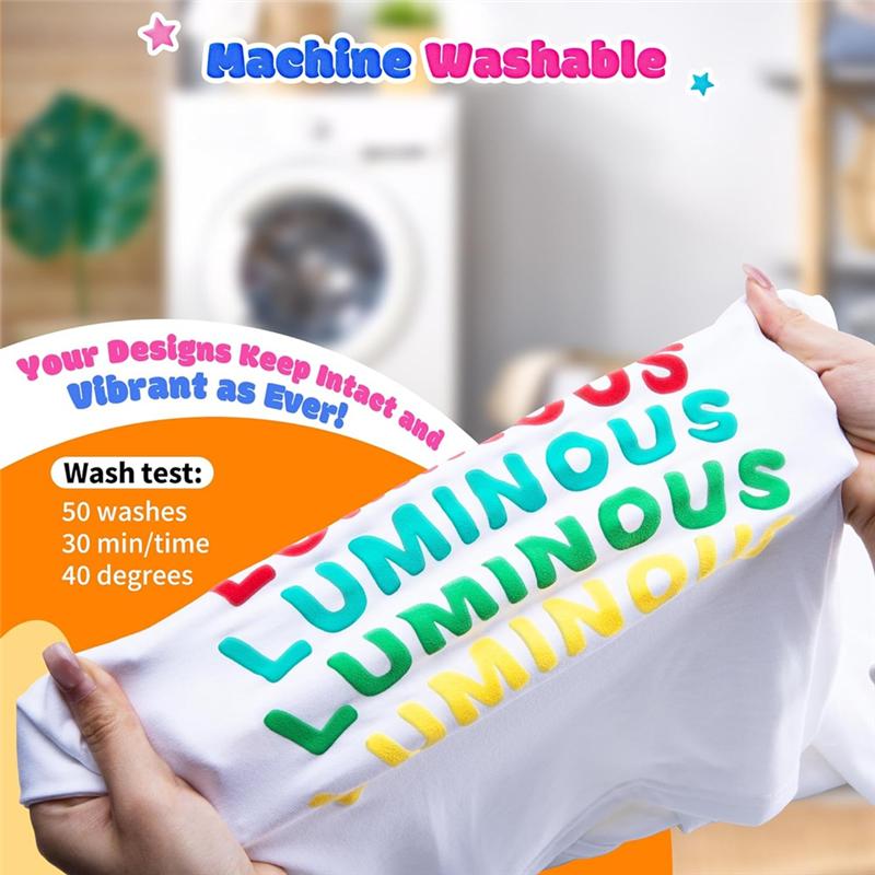 M-Modern-Puff Vinyl Heat Transfer, 3D Puff HTV Vinyl Heat Transfer,Puffy Vinyl Iron On For T Shirts,For Heat Press,10Inchx10ft