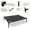 Aoresac Foldable Elevated Dog Bed with Sun Protection Canopy Indoor Outdoor Raised Pet Beds for Small Medium Large