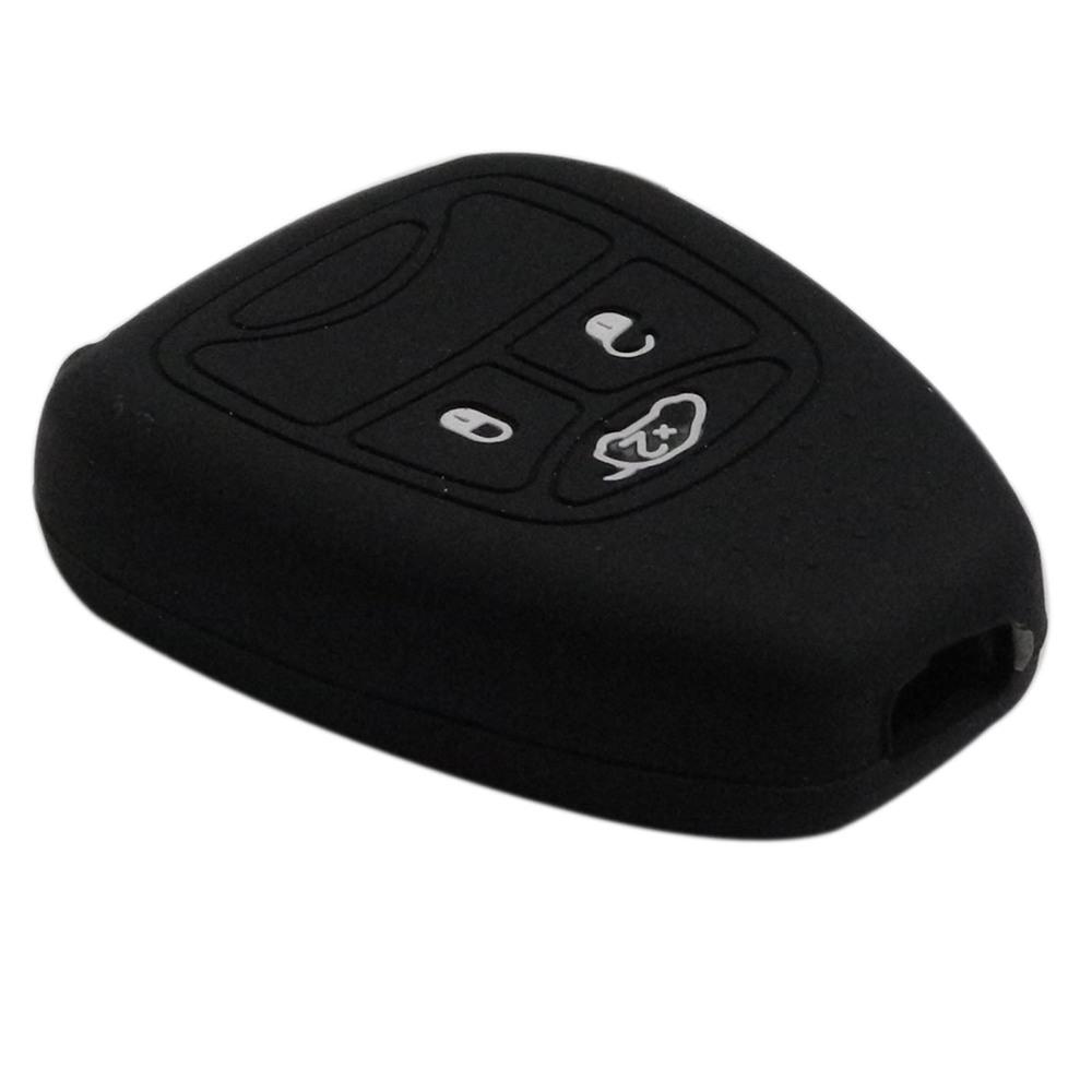 

jingyuqin 3 кнопки силиконовый чехол для ключа для Jeep для Chrysler 200 300 Aspen PT Cruiser Sebring для Dodge Durango Avenger Charger чёрный
