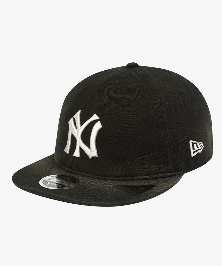 NEW ERA Mlb New York Yankees Faded Wash Retro Crown Strapback Black
